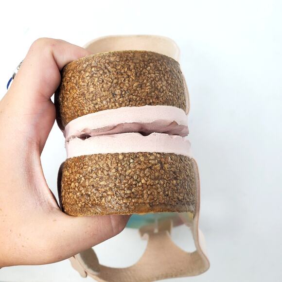 Birkenstock Gizeh Vegan Light Rose BirkiBuc Thong Sandals Size 39 US 8-8.5 - Picture 11 of 11